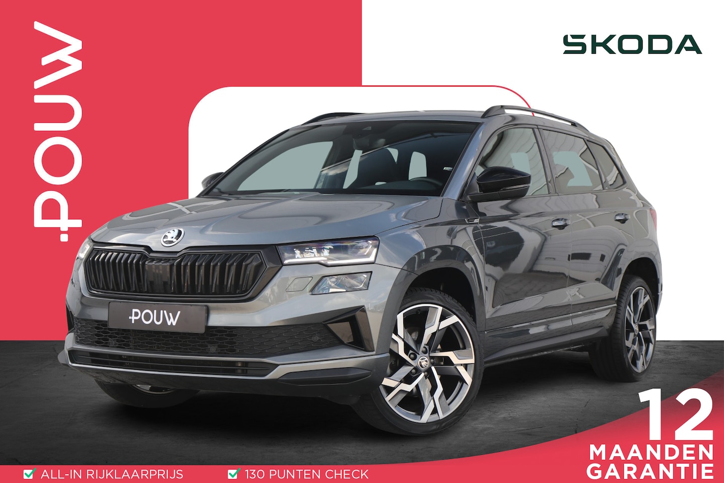 Skoda Karoq - 1.5 TSI 150pk DSG Sportline Business | Trekhaak | Navigatie | Stoelverwarming | Achteruitr - AutoWereld.nl