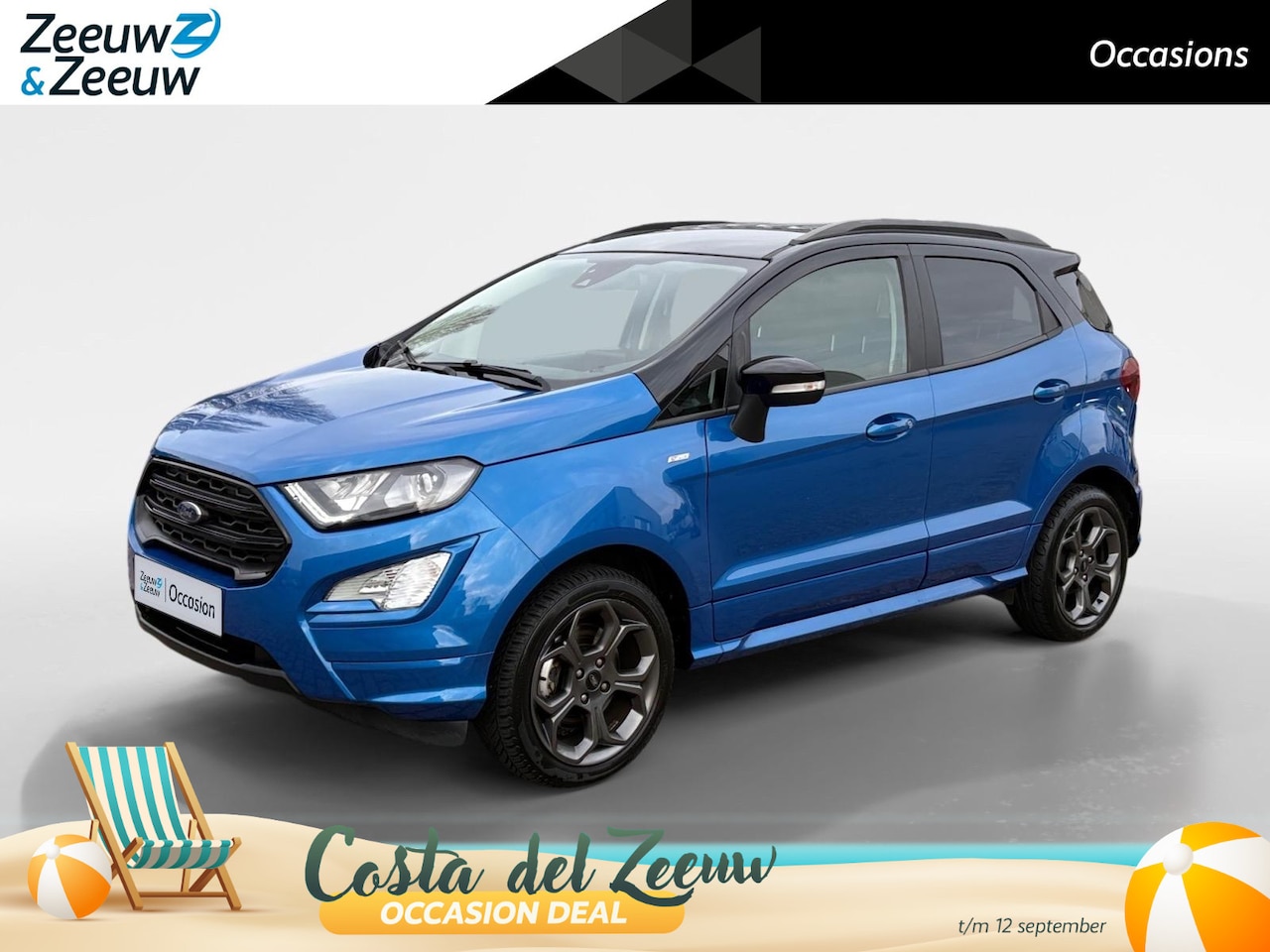 Ford EcoSport - 1.0 EcoBoost ST-Line | Stoel/Stuur/Voorruitverwarming | Parkeersensoren Achter | Apple/And - AutoWereld.nl