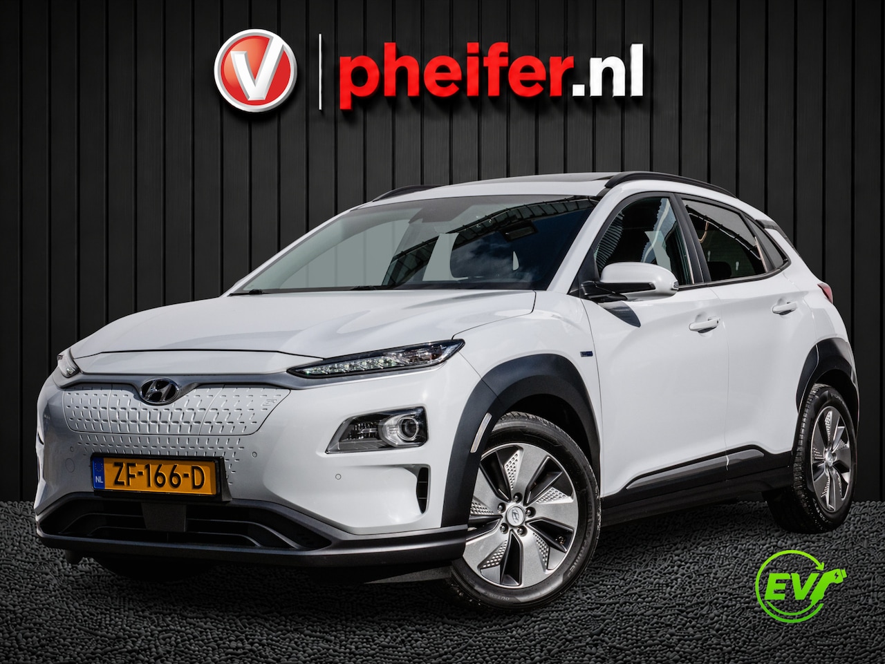 Hyundai Kona Electric - EV Premium 64 kWh Warmtepomp/ Stuur+stoelverwarming/ Blindspot/ Schuifdakje/ Camera/ HUD - AutoWereld.nl