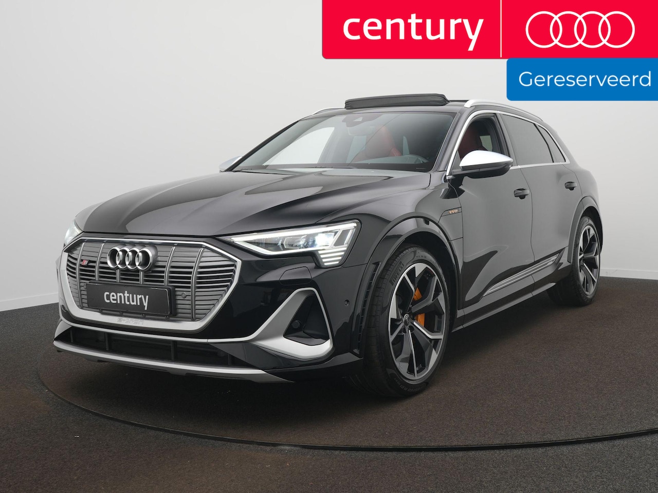 Audi e-tron - S quattro 95 kWh 503PK | Panodak | RS-Stoelen | Rood-Leder | B&O - AutoWereld.nl
