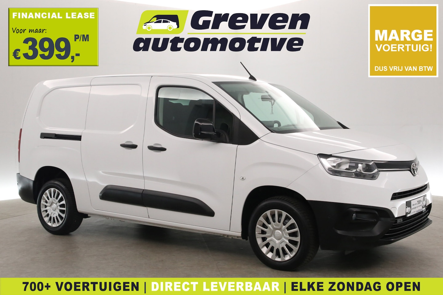 Toyota ProAce City - 1.5 D L2 102PK | Marge | 3 Zits | Airco | Cruise | Camera | Carplay | Navi | Parkeersens. - AutoWereld.nl
