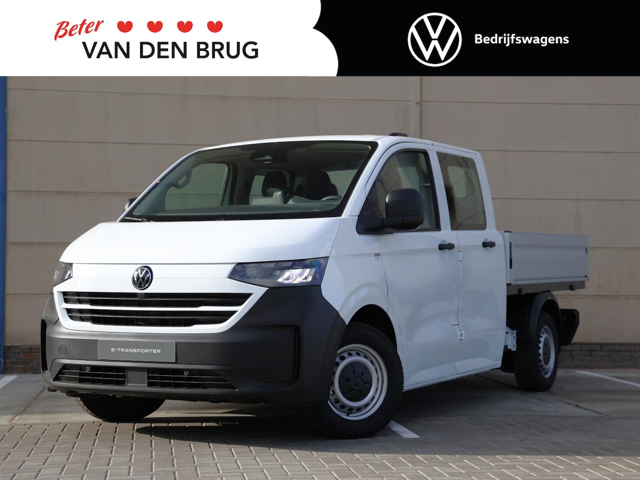 Volkswagen e-Transporter - Dubbele Cabine L2 136PK 71 KWh | Airco | Cruise control | Navigatie via app connect | Trek - AutoWereld.nl