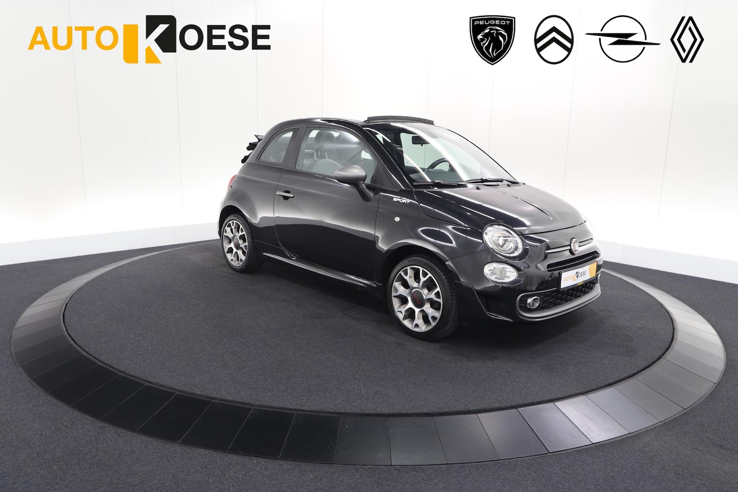 Fiat 500 C - 1.0 Hybrid Sport | Elektrisch Vouwdak | Apple Carplay | Climate Control | Parkeersensoren - AutoWereld.nl