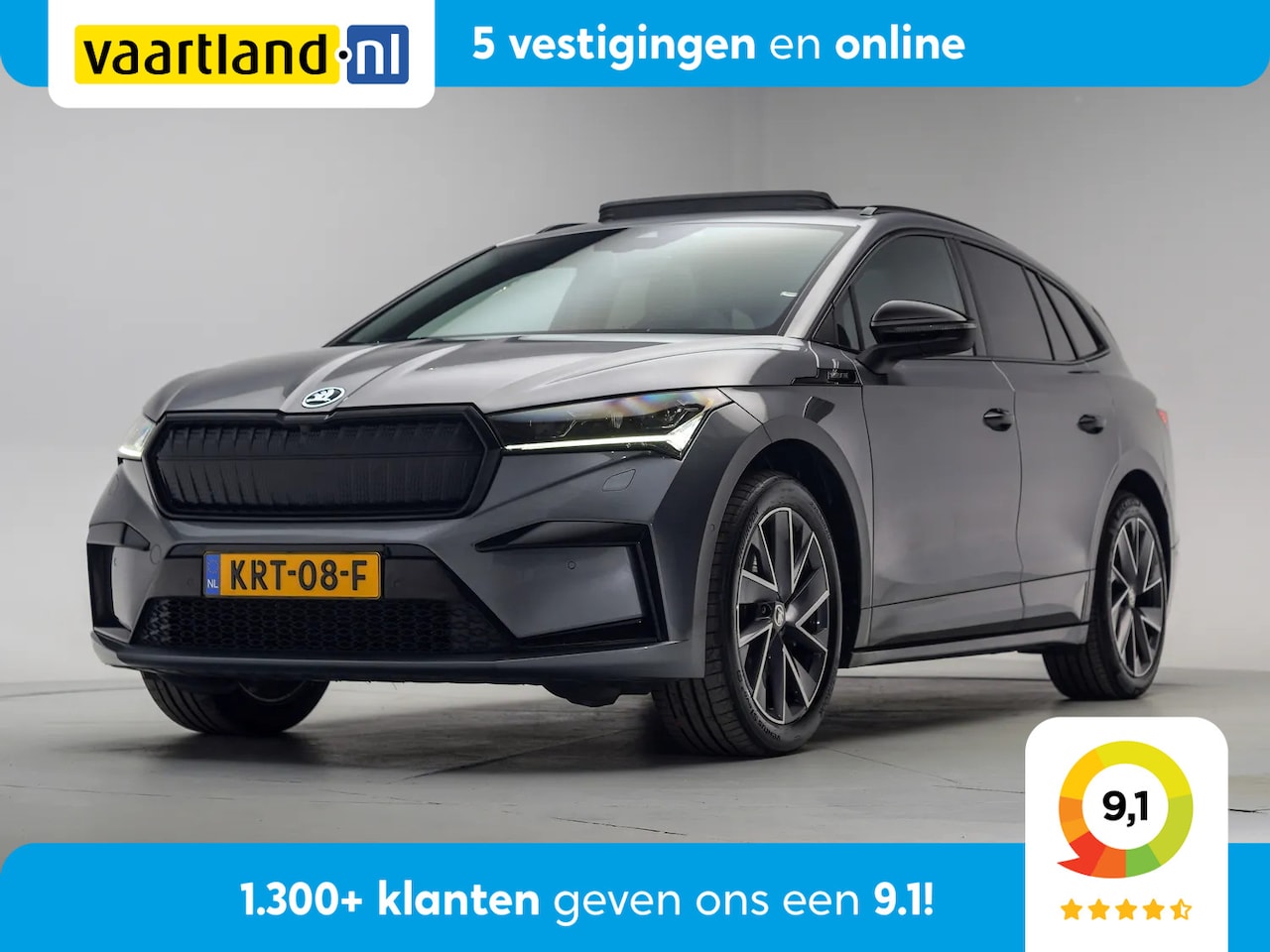 Skoda Enyaq iV - 80 Sportline 3-Fase [ Pano Navi Half-leder Camera Stoelverwarming ] - AutoWereld.nl