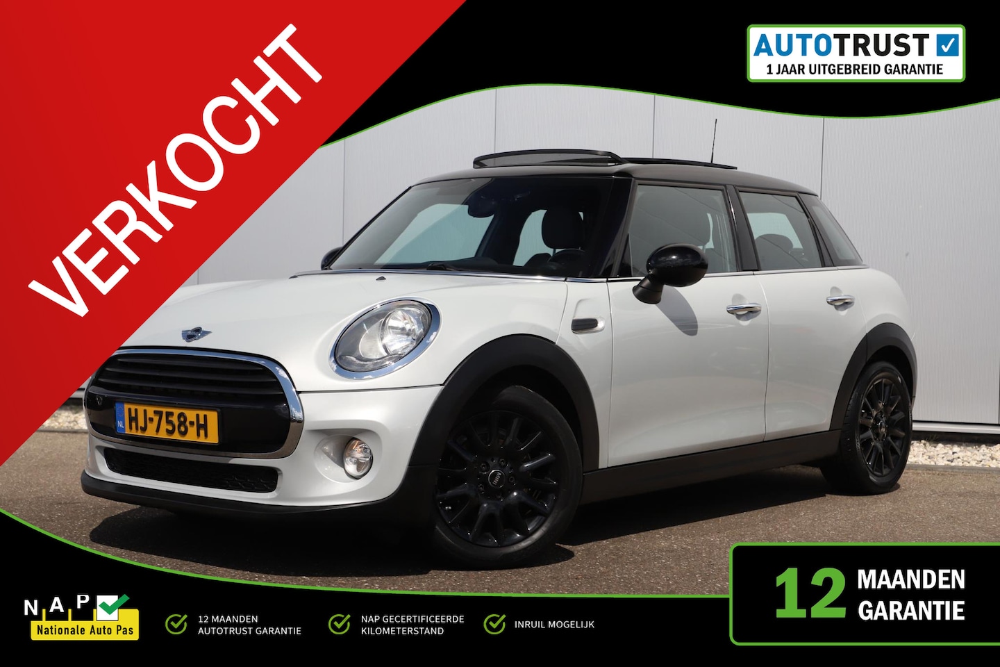 MINI 5-Deurs - 1.5 Cooper Salt Business 136PK Panoramadak LMV Half Leder Sportstoelen Navigatie Bluetooth - AutoWereld.nl