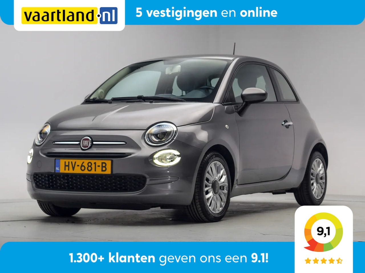 Fiat 500 - 0.9 TwinAir Turbo Popstar Aut. [ Airco Stuurschakeling LED ] - AutoWereld.nl