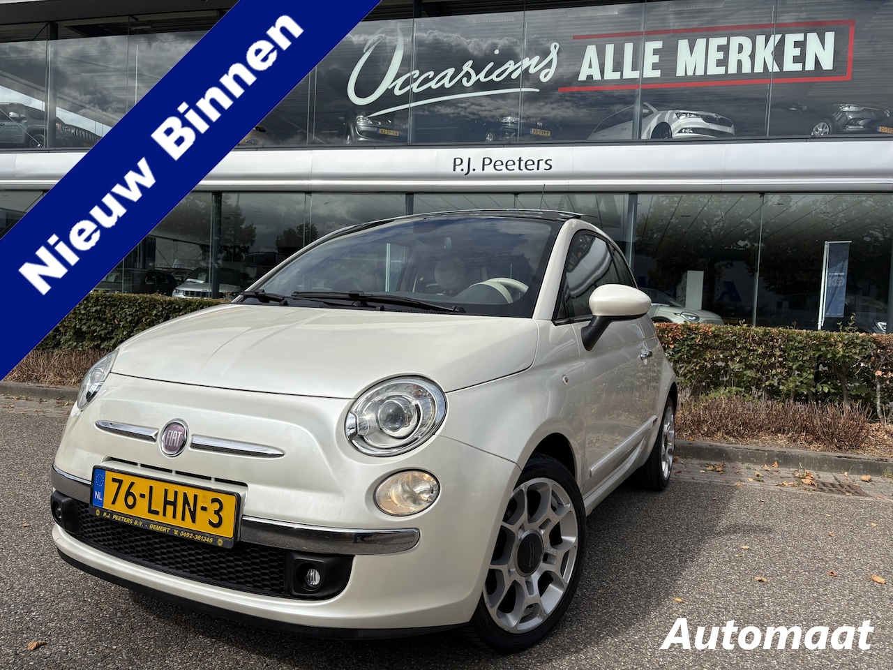 Fiat 500 - 1.2 Rock schuif/kanteldak - Automaat - Airco - Parkeersensor achter - Lederen bekleding - - AutoWereld.nl