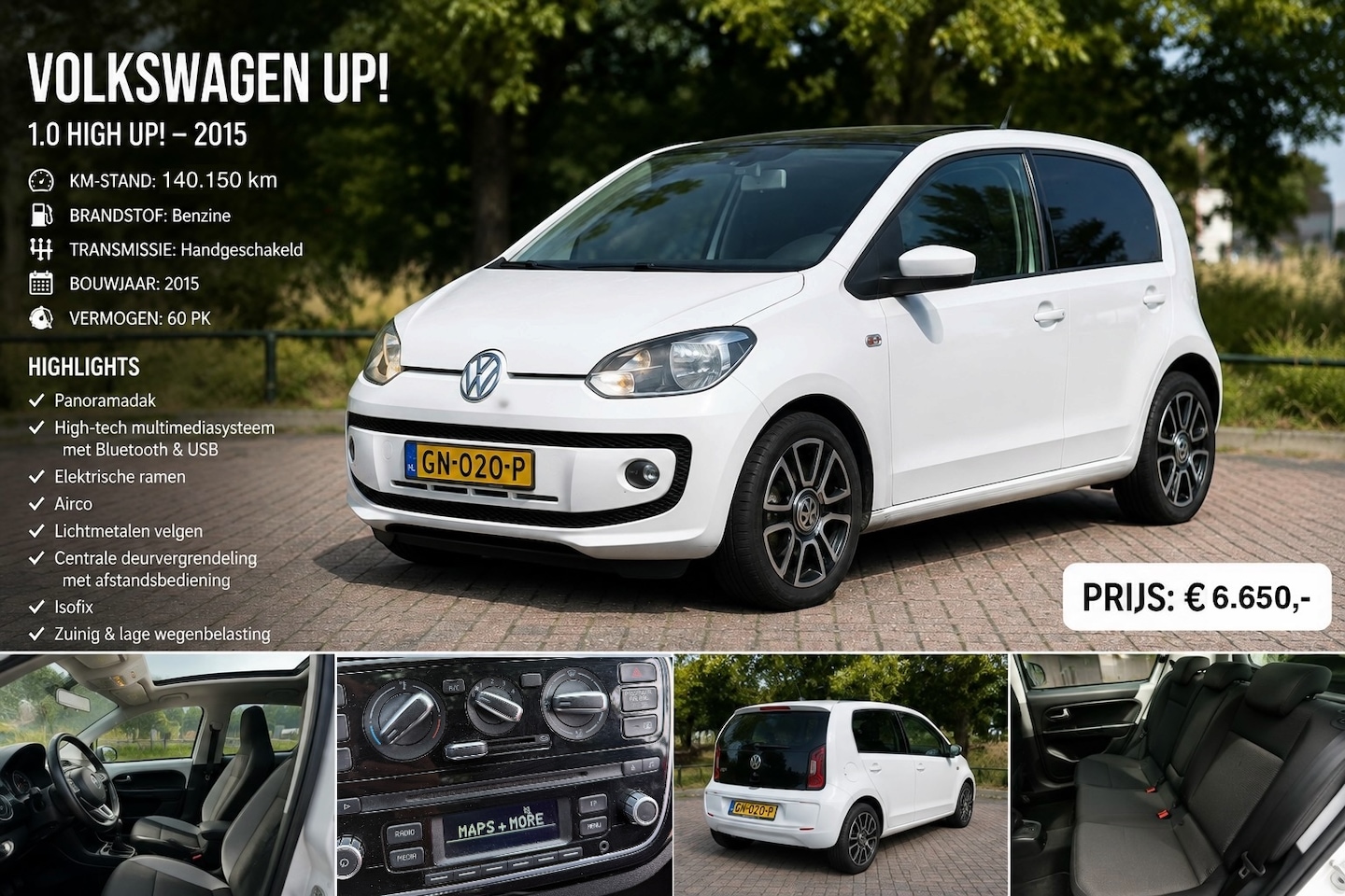 Volkswagen Up! - 1.0 high up! BlueMotion - AutoWereld.nl