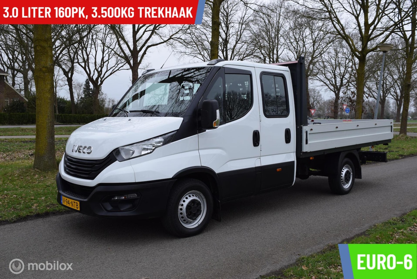Iveco Daily - 35S16D 3.0 160PK EURO-6 | Open Laadbak | 7-persoons Pick-UP | Dubbele Cabine - AutoWereld.nl