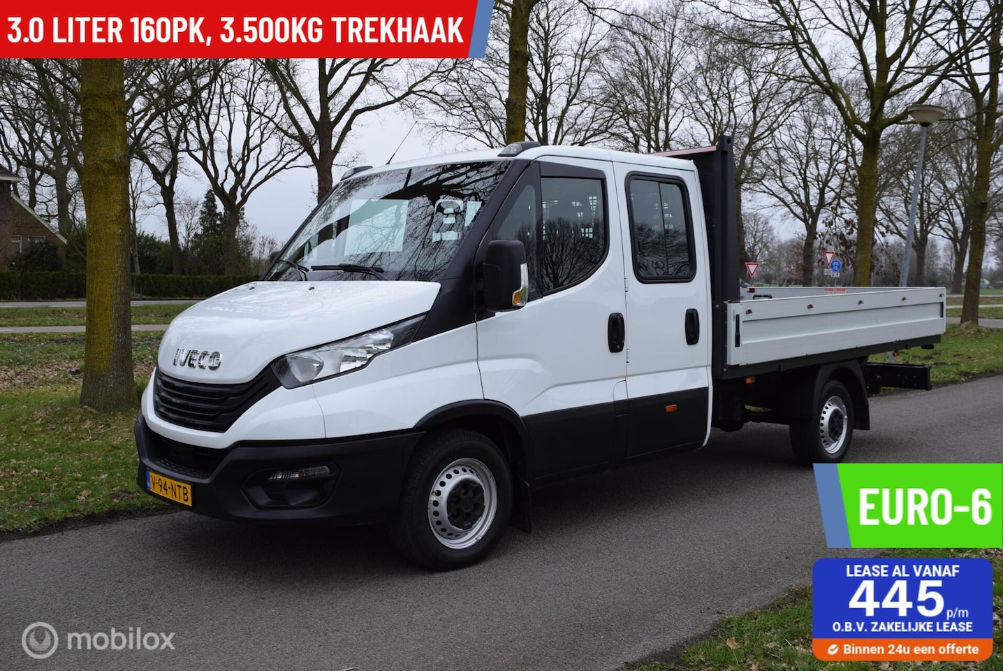 Iveco Daily - 35S16D 3.0 160PK EURO-6 | Open Laadbak | 7-persoons Pick-UP | Dubbele Cabine - AutoWereld.nl
