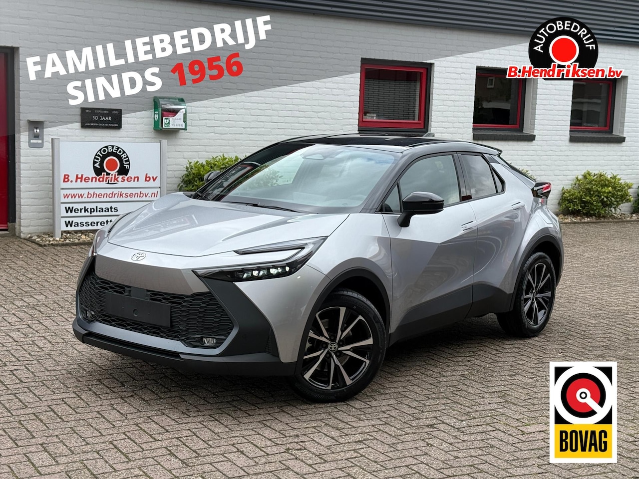 Toyota C-HR - 2.0 High Power PHEV 223pk CVT Dynamic/ Silver met zwart dak/ Apple Carplay/ Keyless entry/ - AutoWereld.nl