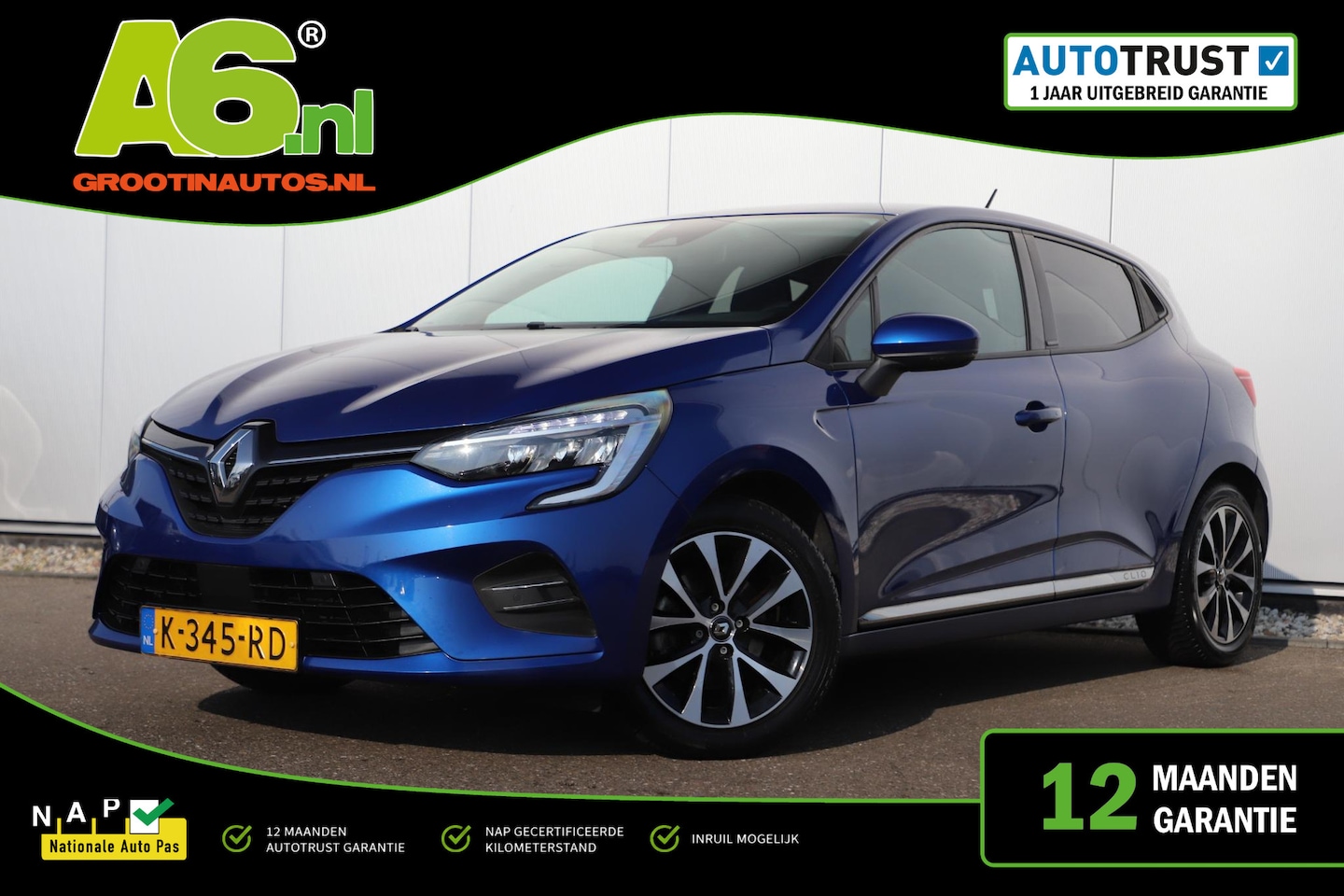 Renault Clio - 1.6 E-Tech Hybrid 140 Business Zen Automaat 16 inch LMV Navigatie Carplay Android Airco Cr - AutoWereld.nl