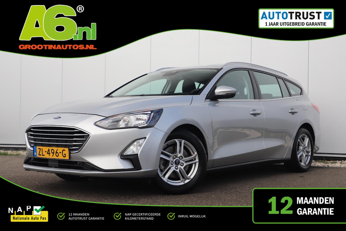 Ford Focus Wagon - 1.0 EcoBoost Trend Edition Business 101PK Trekhaak Navigatie Carplay Android Airco Cruise - AutoWereld.nl