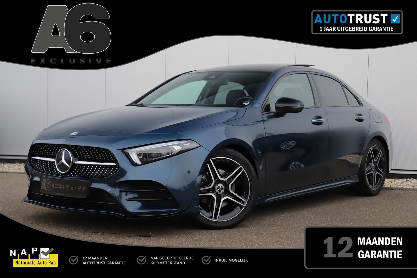 Mercedes-Benz A-klasse - 180 Business Solution AMG Night Pakket Automaat Panoramadak Sfeerverlichting Widescreen Ac - AutoWereld.nl