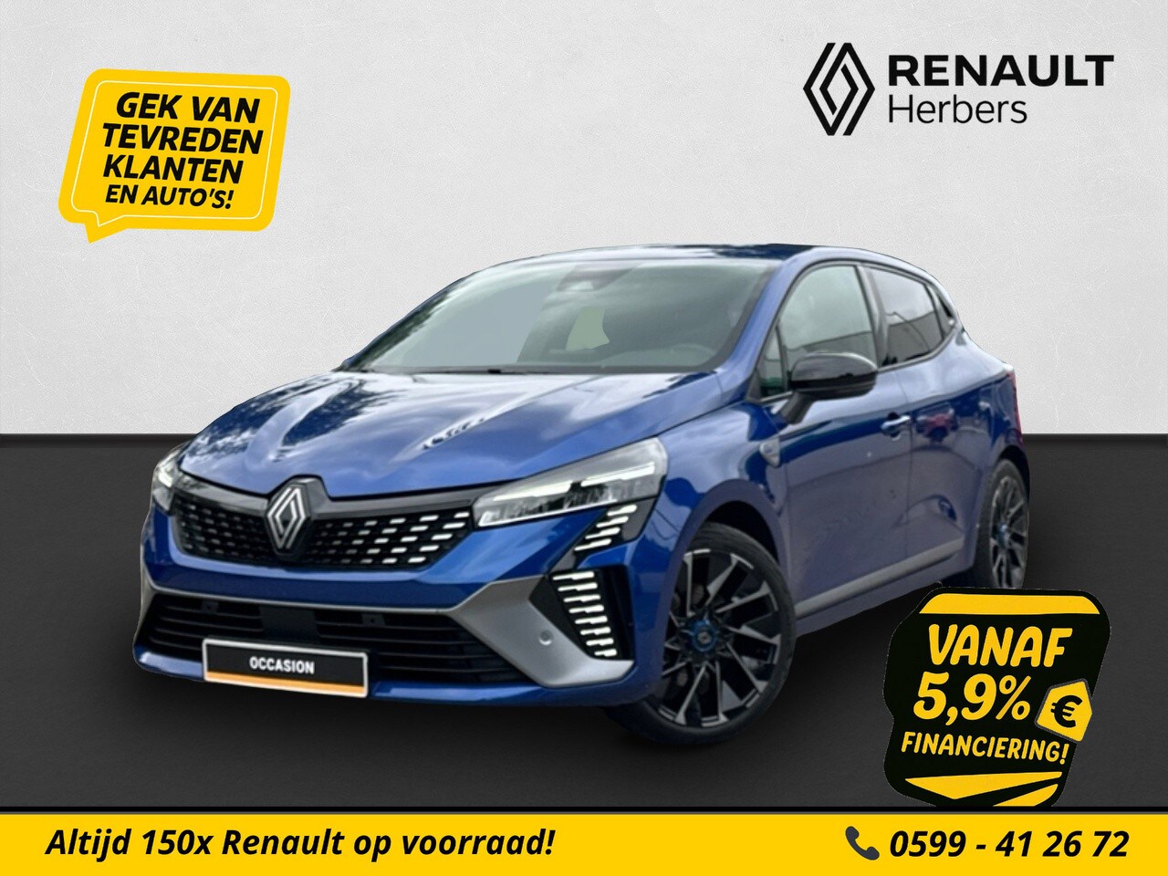 Renault Clio - 1.6 E-Tech Full Hybrid 145 esprit Alpine NAVI / ECC / CAMERA / PDC - AutoWereld.nl