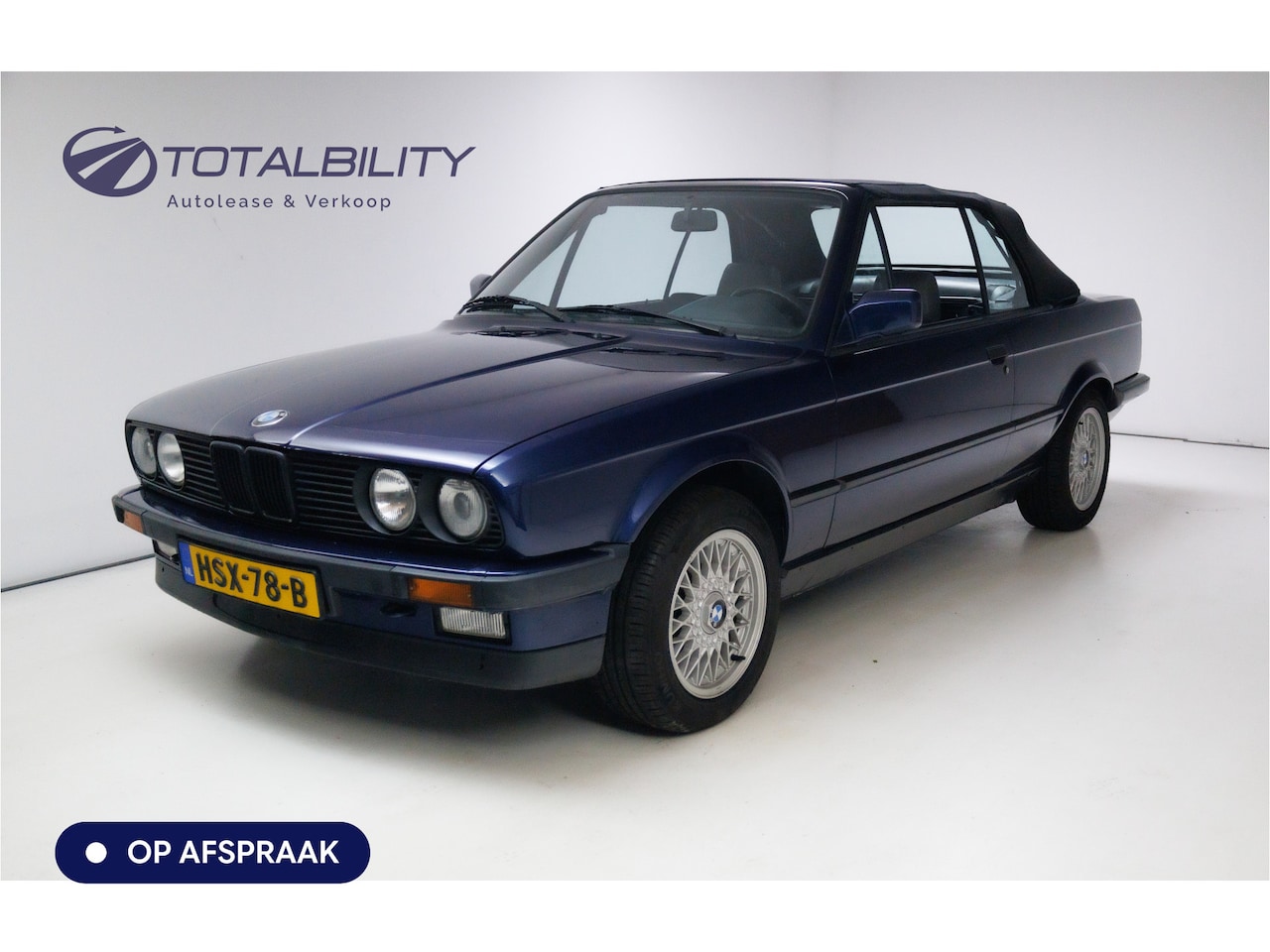 BMW 3-serie Cabrio - 320i E30 6 cilinder handgeschakeld! Grijs lederen interieur, Stuurbekrachtiging, Electrisc - AutoWereld.nl