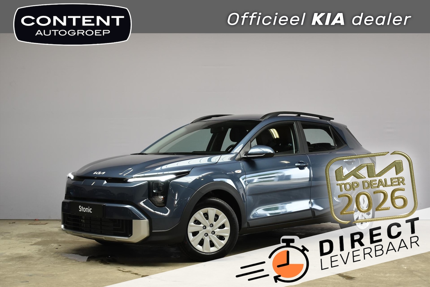 Kia Stonic - 1.0 T-GDi MHEV 115pk DynamicLine Direct Leverbaar! - AutoWereld.nl