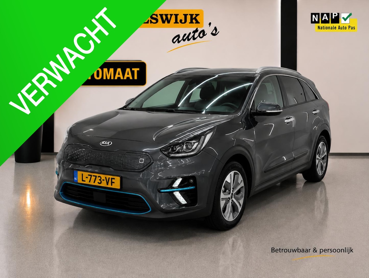 Kia e-Niro - DynamicPlusLine 39 kWh Airconditioning (automatisch) | Open dak | Stoelverwarming | Parkee - AutoWereld.nl