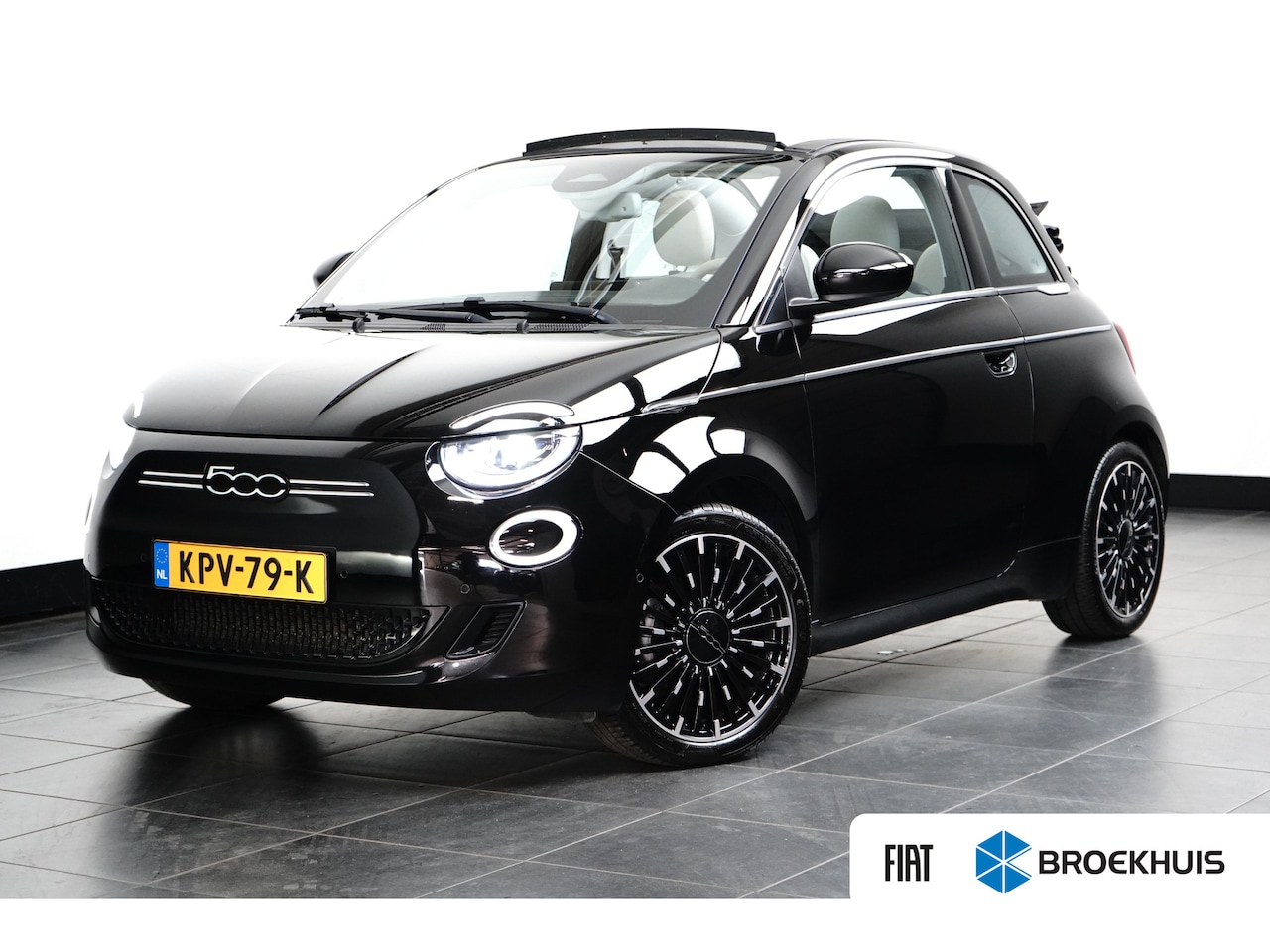 Fiat 500 C - La Prima 42 kWh Cabrio 3 Fase | Vol-Leder | Adaptive Cruise | Stoelverwarming | Achteruitr - AutoWereld.nl
