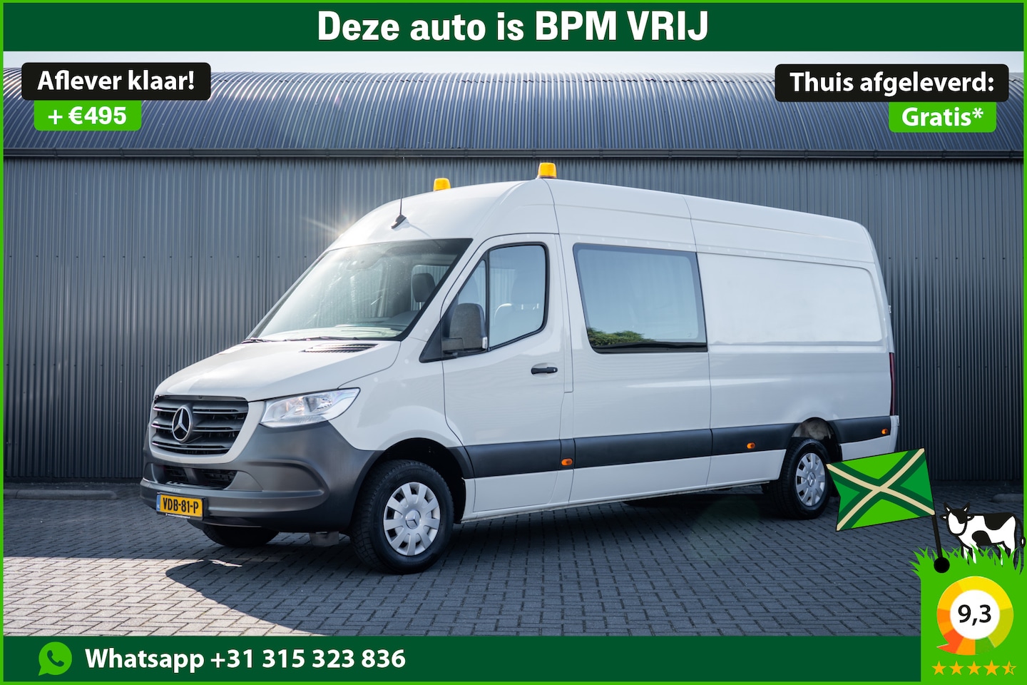 Mercedes-Benz Sprinter - 516 CDI L3H2 | 7-Zits | 3.5T Trekgwicht | Automaat | Camera | Mbux | Climatronic | Trekhaa - AutoWereld.nl