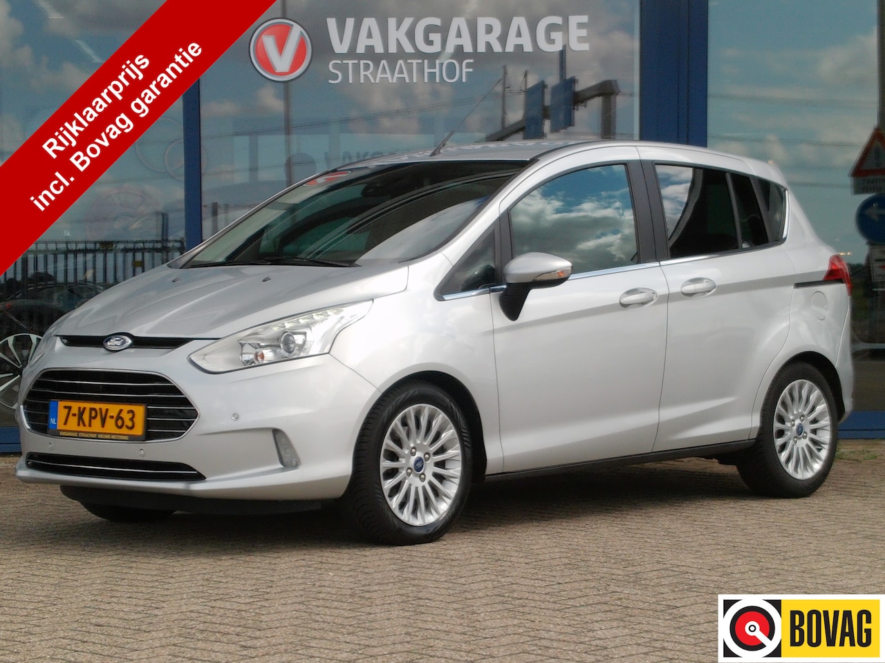 Ford B-Max - 1.0 EcoBoost Titanium 1.0 EcoBoost Titanium, Afn. Trekhaak / Camera + Sensoren / Climate Control / Cruise Contro - AutoWereld.nl