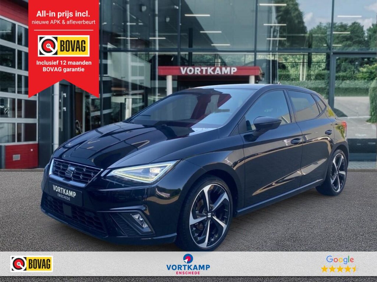 SEAT Ibiza - 1.0 TSI FR TREKHAAK/ALCAN-LEDER/CAMERA/ACC/CLIMA/STOELVERW/CARPLAY - AutoWereld.nl