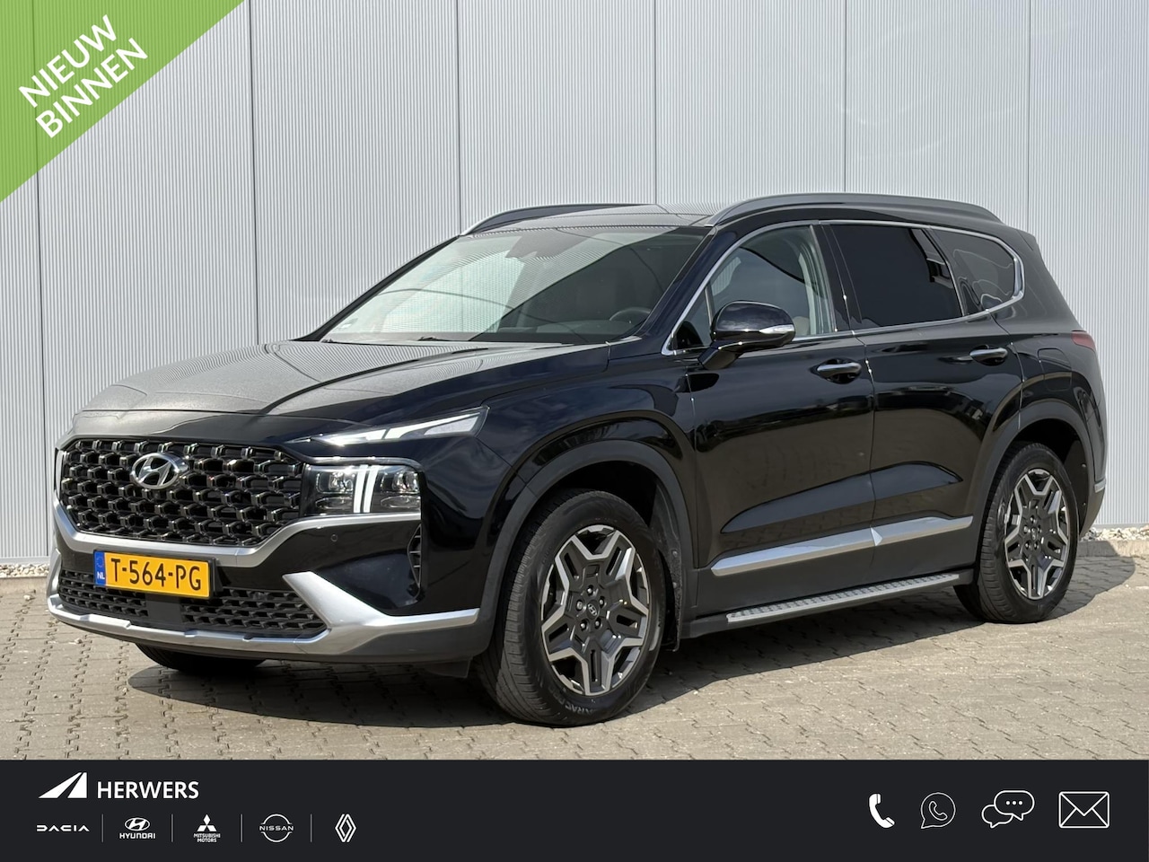 Hyundai Santa Fe - 1.6 T-GDI HEV Premium Plus Sky 7p. / 7 persoons / Ledere bekleding / Stoelverwarming / Ele - AutoWereld.nl