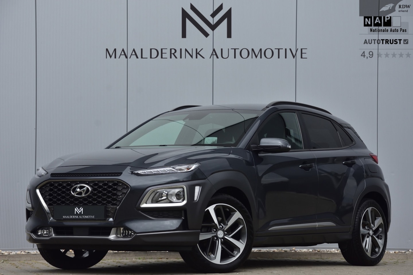 Hyundai Kona - 1.0 T-GDI Premium Camera, Navi, Stoelverwarming, Leder/Stof, Stuurverwarming, App-Connect - AutoWereld.nl