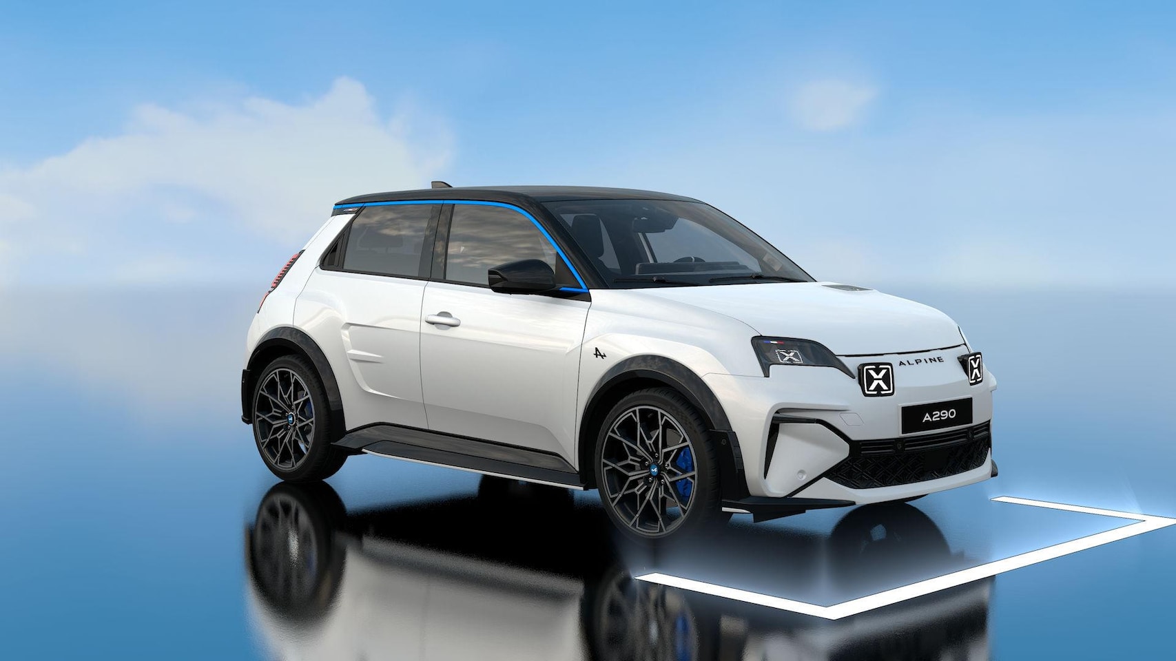 Alpine A290 - GT Performance 52 kWh - 220 PK | premium Devialet® audio | Two-tone blanc nival/ dak noir - AutoWereld.nl