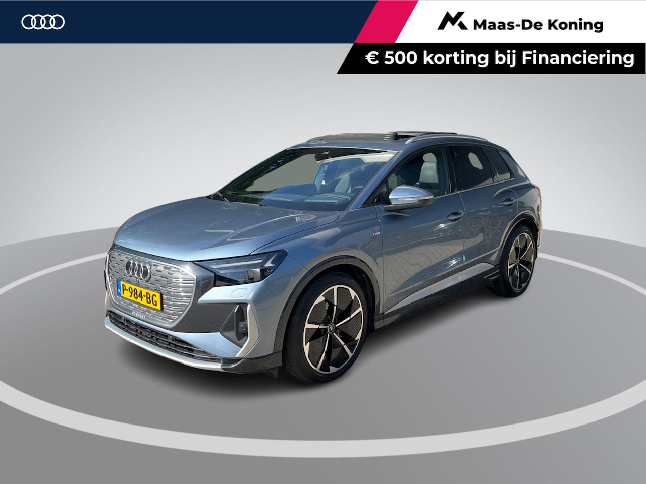 Audi Q4 e-tron - 50 299pk Quattro S Competition 77 kWh · SOH 93% · Panoramadak · Wegklapbare Trekhaak · Ele - AutoWereld.nl