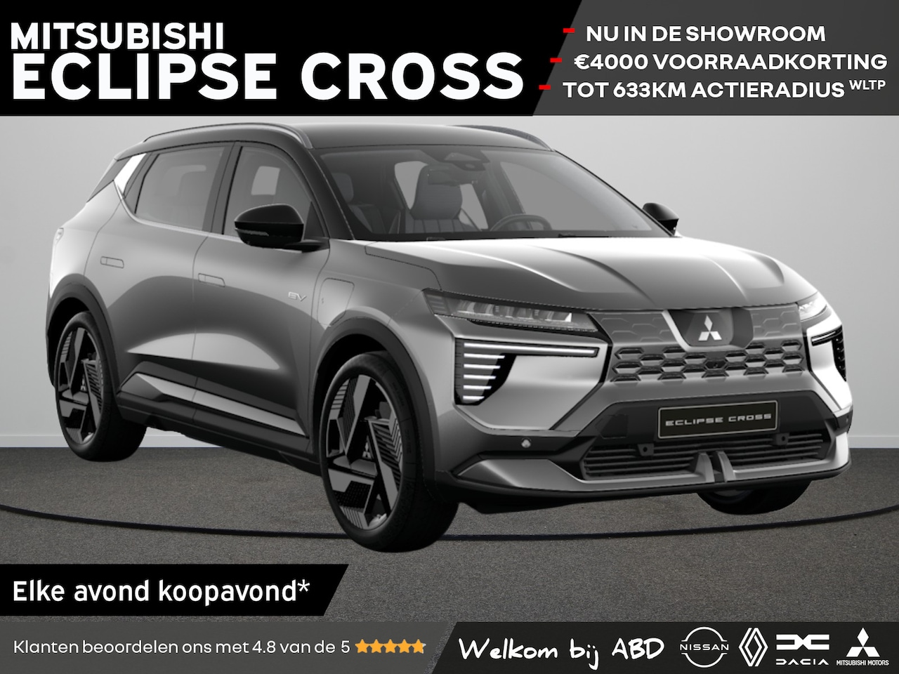 Mitsubishi Eclipse Cross - Intense+ 87 kWh | Achteruitrijcamera | Adaptive Cruise Control (ACC) | Blind Spot Warning - AutoWereld.nl