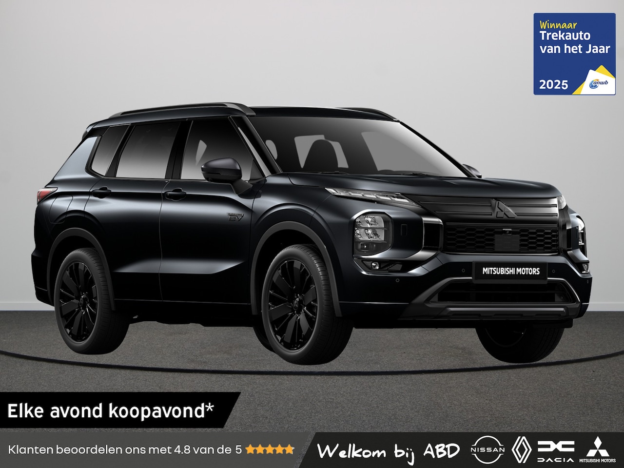 Mitsubishi Outlander - Black Edition 2.4 Plug-in Hybride | Achteruitrijcamera | Adaptive Cruise Control (ACC) | A - AutoWereld.nl