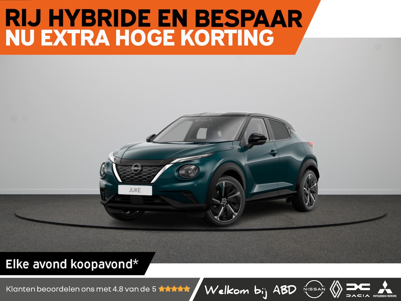 Nissan Juke - Pulse Hybrid 143 | "Interior Pack Plus” - donkerblauw kunstleer + gemêleerde inzetstukken - AutoWereld.nl