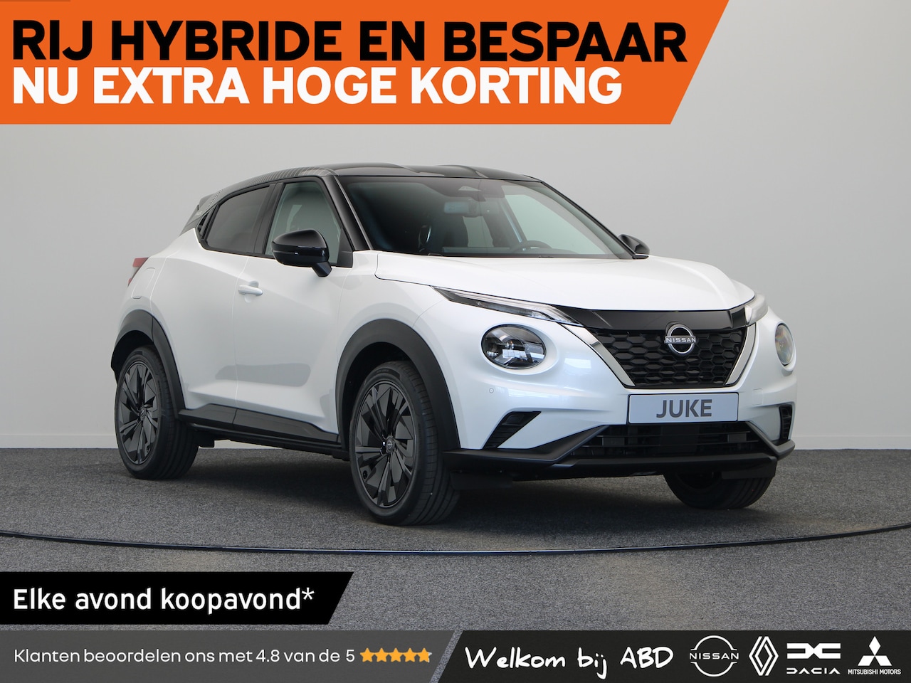 Nissan Juke - Pulse Hybrid 143 | "Interior Pack Plus” - donkerblauw kunstleer + gemêleerde inzetstukken - AutoWereld.nl
