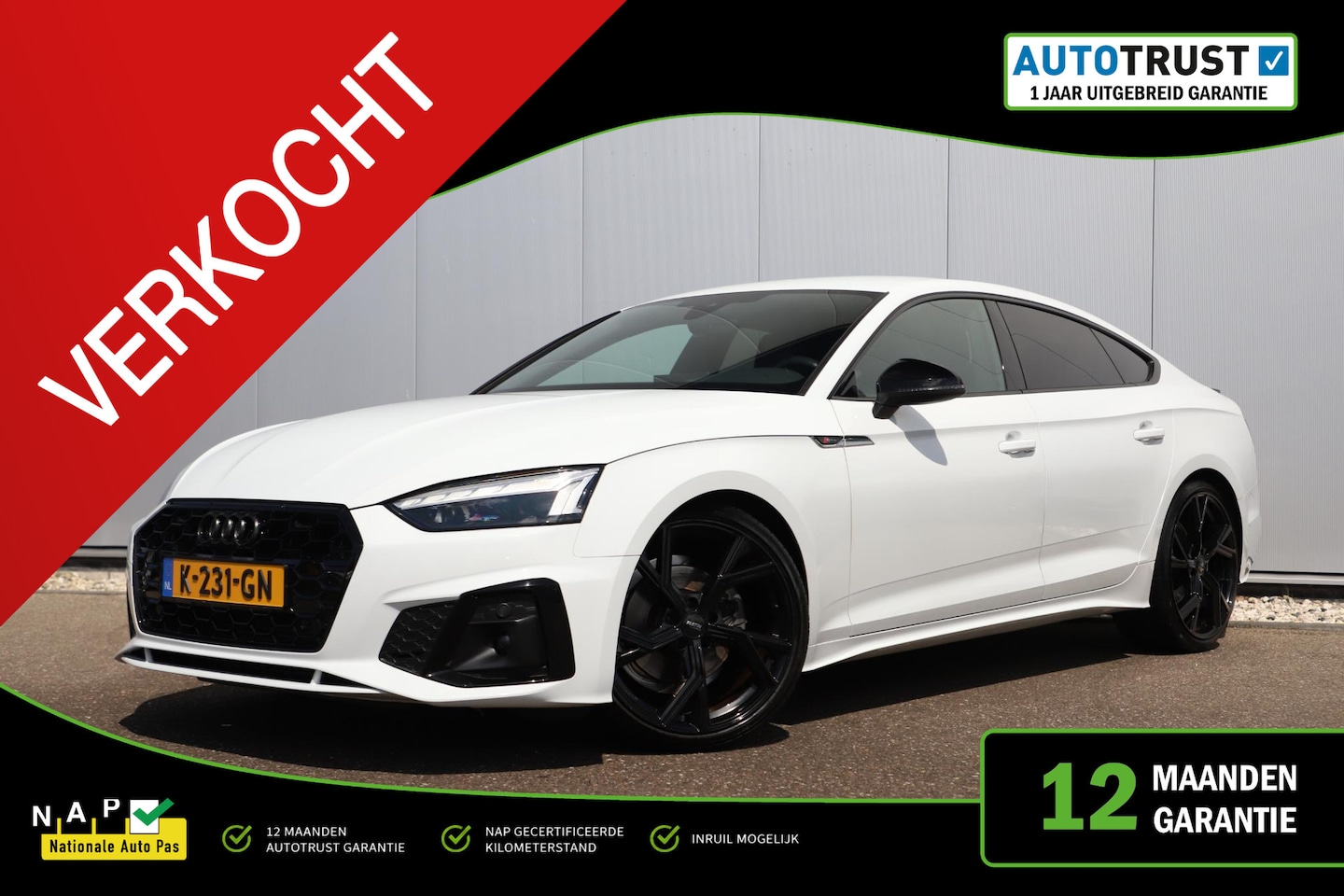 Audi A5 Sportback - 35 TFSI S edition Sport 150PK Facelift NAP! 20 inch LMV Half Leder Sportstoelen Virtual Co - AutoWereld.nl