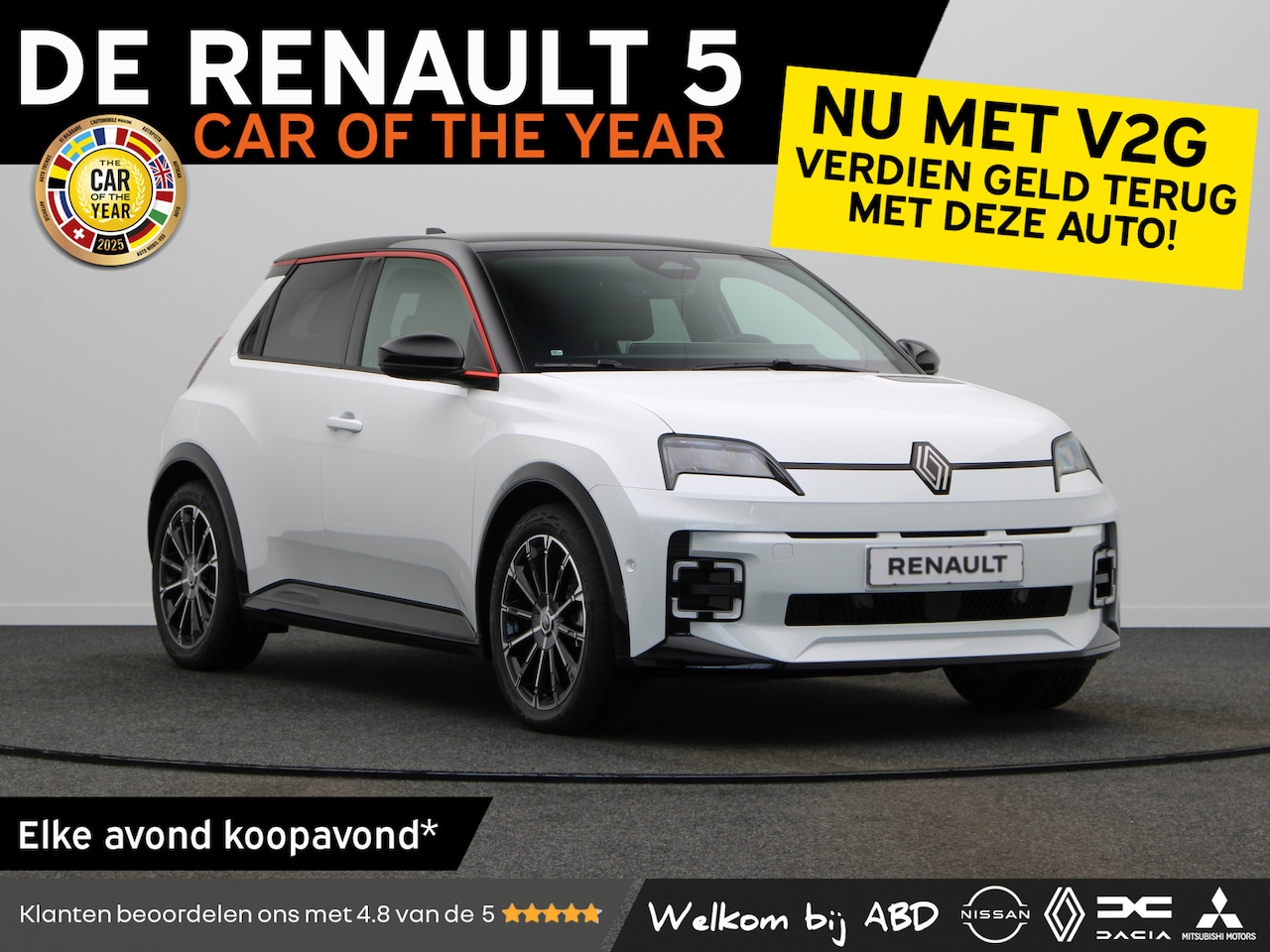 Renault 5 - Iconic cinq Comfort range | Achteruitrijcamera | Elektrisch verwarmbare voorstoelen | ISOF - AutoWereld.nl