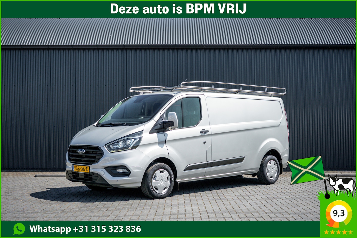 Ford Transit Custom - 2.0 EcoBlue L2H1 | 130 PK | 3-Zits | Camera | Cruise | PDC | Airco | Trekhaak | Imperiaal - AutoWereld.nl