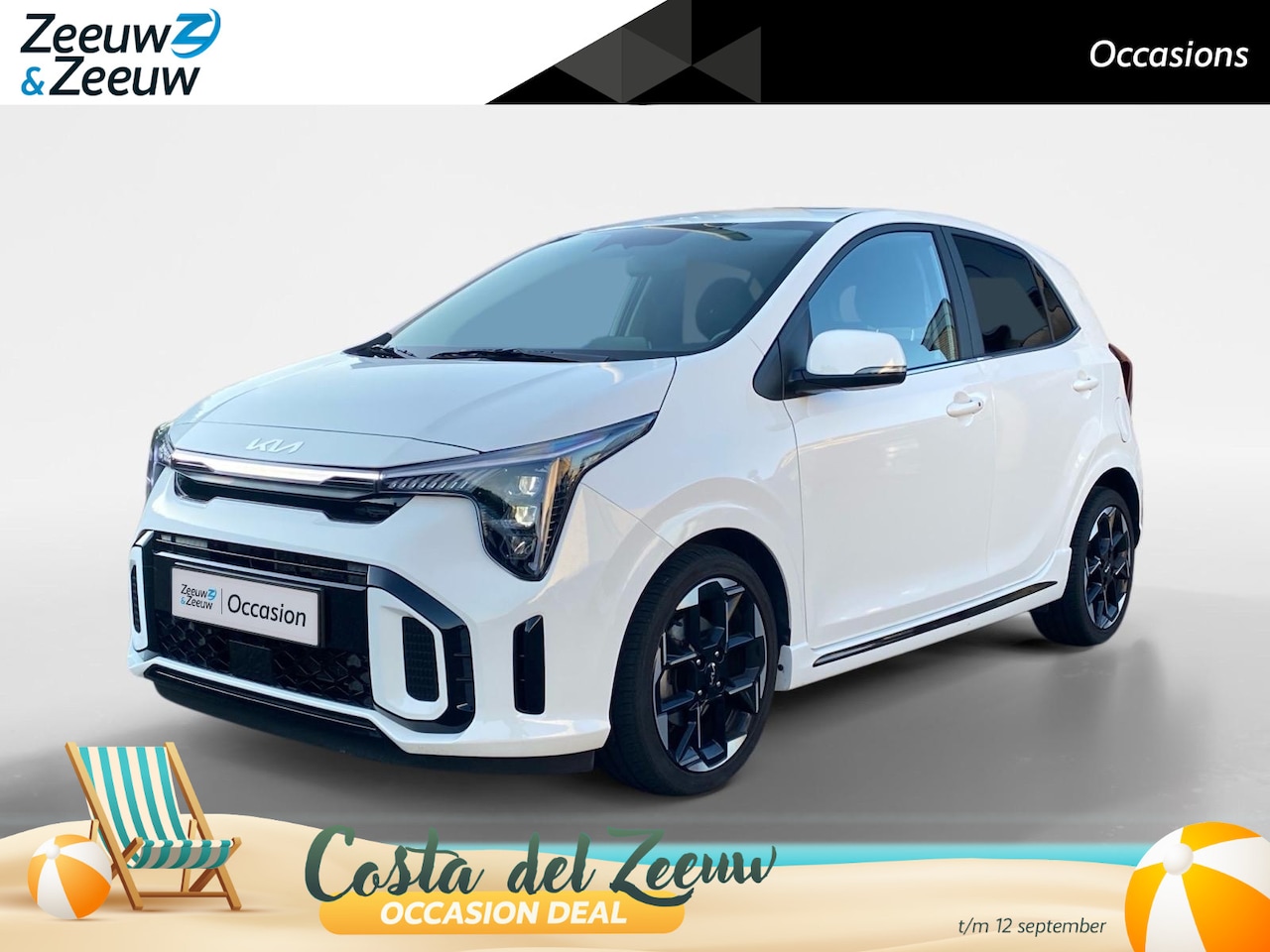 Kia Picanto - 1.0 DPI GT-Line Climate control | Leder | Stoel,- stuurverwarming | Keyless | LM velgen | - AutoWereld.nl
