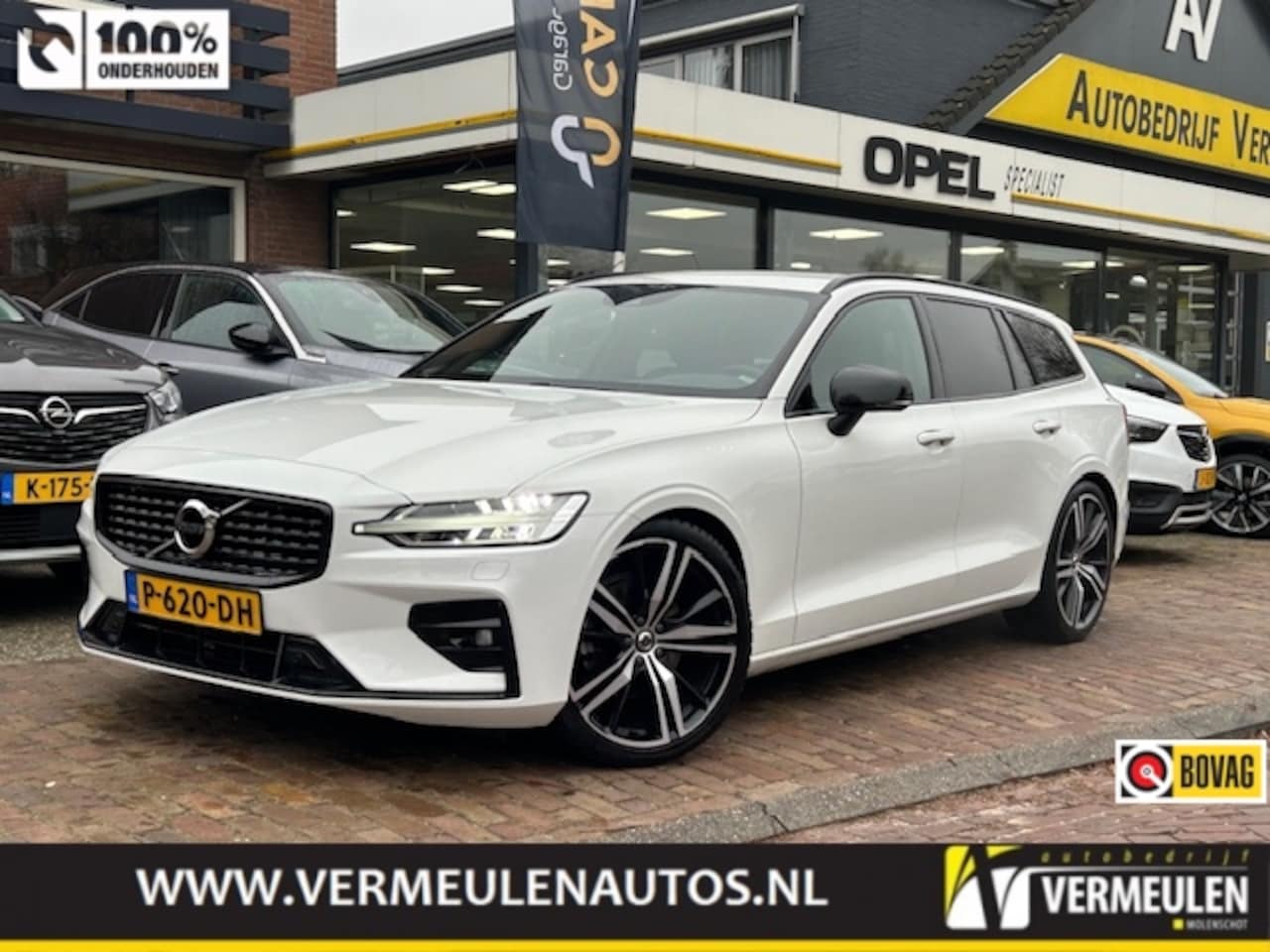 Volvo V60 - 2.0T 163PK B3 Hybrid R-Design + 20"/ Navi/ Ad.Cruise/ Clima/ Full-LED/ Winterpakket/ Leder - AutoWereld.nl