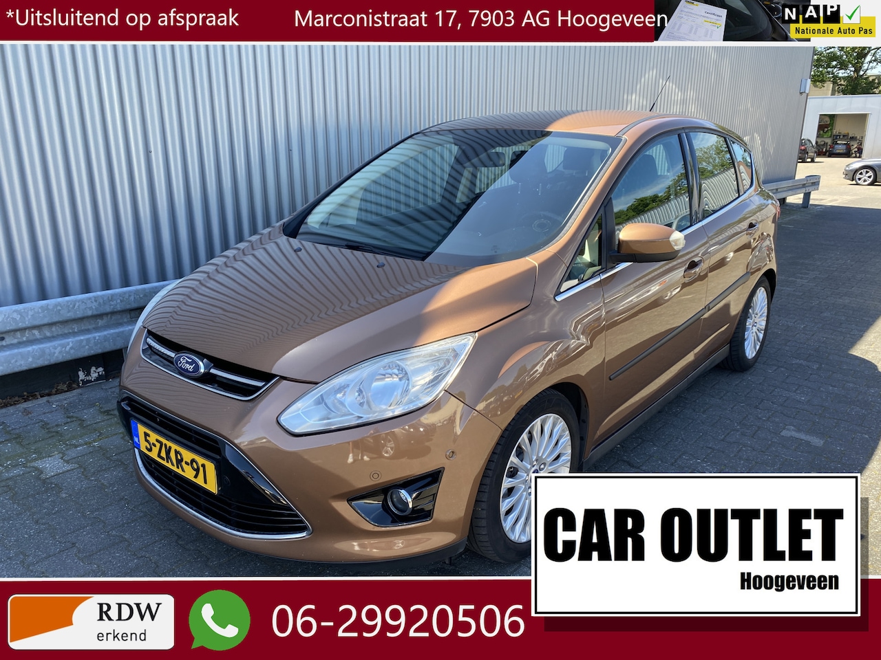 Ford C-Max - 1.0 Edition Plus 145Dkm.NAP, Clima, Navi, CC, PDC v/a & Cam, LM, Trekh, – Inruil Mogelijk - AutoWereld.nl