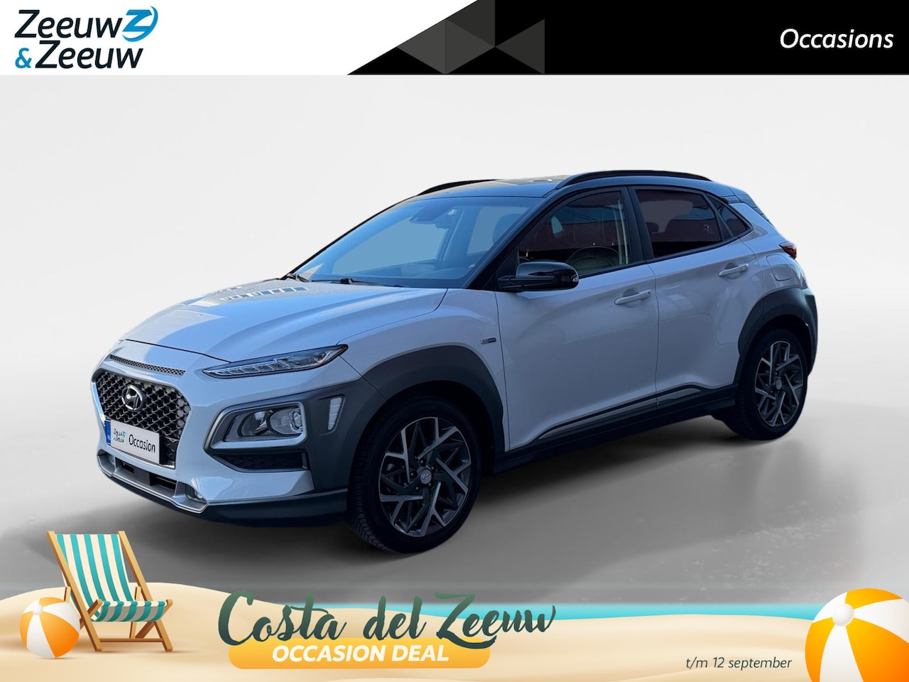 Hyundai Kona - 1.6 GDI HEV Premium 105PK AUTOMAAT | Navigatie | Trekhaak| Two Tone| Climate Control| Stuu - AutoWereld.nl