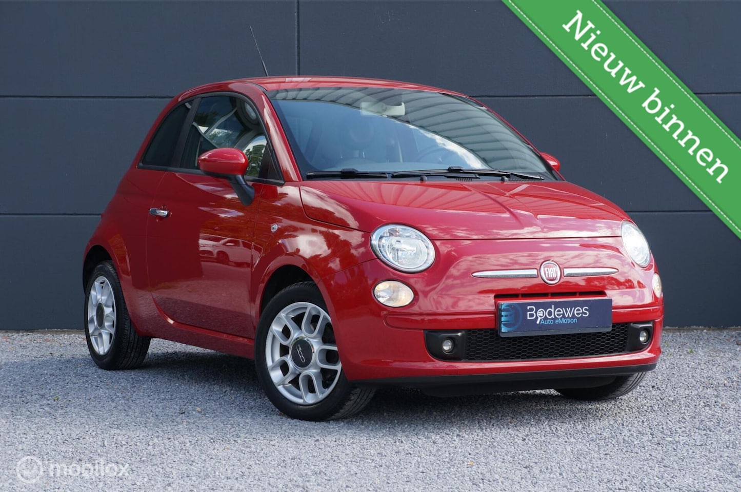 Fiat 500 - 1.2 Lounge H5 Airco Elek. Pakket Rosso Skai Leder! - AutoWereld.nl