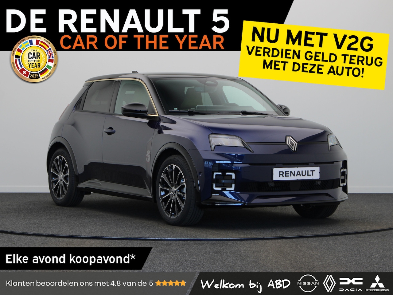 Renault 5 - Iconic cinq Comfort range | Achteruitrijcamera | Elektrisch verwarmbare voorstoelen | ISOF - AutoWereld.nl