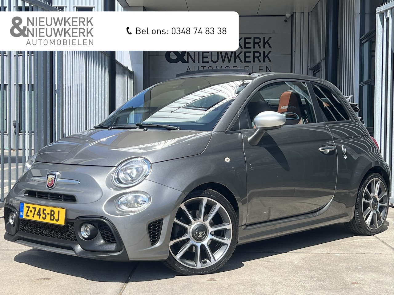 Fiat 500 Abarth - 1.4 T-Jet Turismo Cabriolet 70th Anniversary I AUTOMAAT | LEDER I CARPLAY/ANDROID | NAVI | - AutoWereld.nl