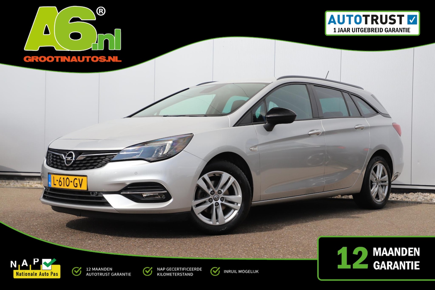 Opel Astra Sports Tourer - 1.2 Edition 110PK Navigatie Achteruitrijcamera Carplay Android LMV Airco Cruise Control - AutoWereld.nl