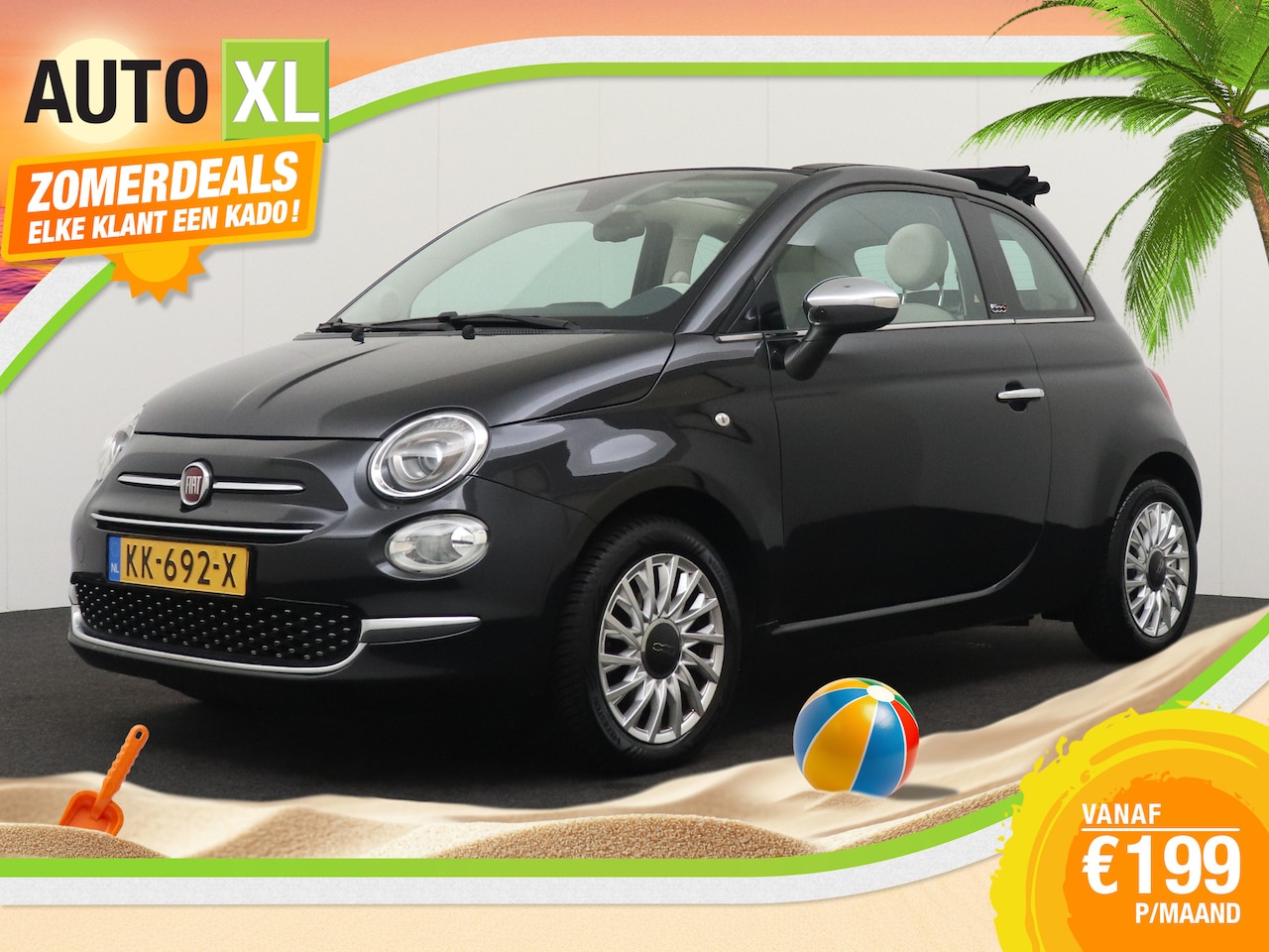 Fiat 500 C - 0.9 81 PK TwinAir Turbo Lounge Facelift Climate 15'LMV Multimedia - AutoWereld.nl