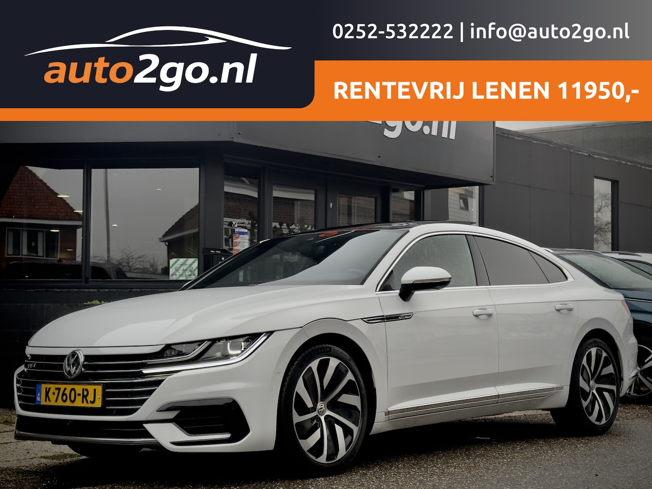 Volkswagen Arteon - 2.0 TSI AUT7 3X R-LINE 191PK PANODAK LEDER NAVI DIGI-DASH  APPLE-CARPLAY LED 20 INCH-LMV P - AutoWereld.nl
