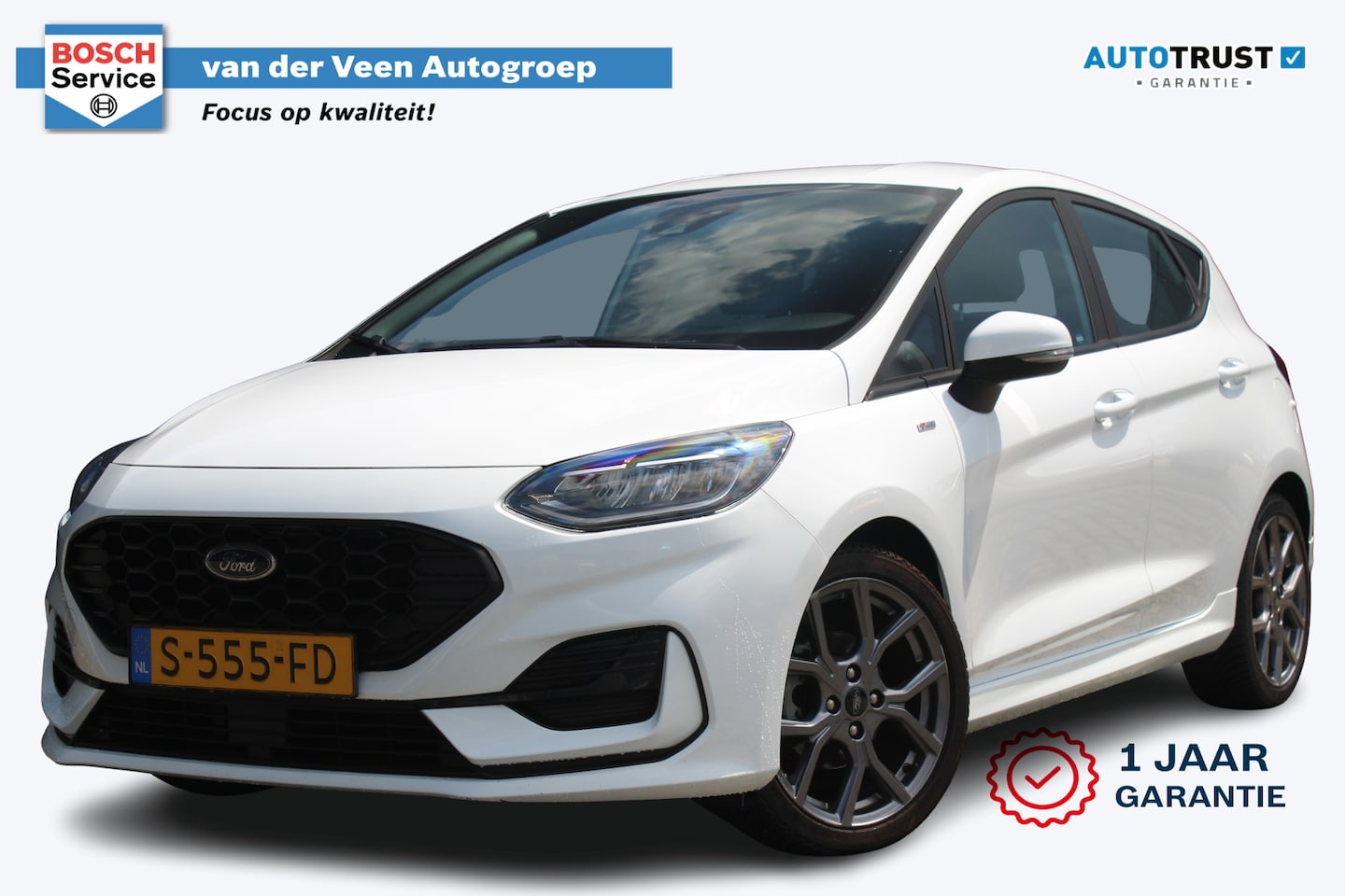 Ford Fiesta - 1.0 EcoBoost Hybrid ST-Line | Incl. 12 maanden garantie | Cruise control | Apple carplay/A - AutoWereld.nl