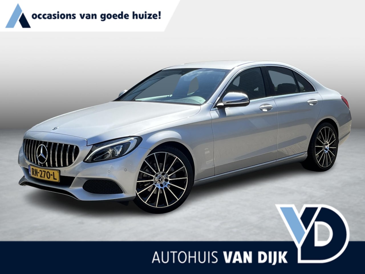 Mercedes-Benz C-klasse - 160 Premium Avantgarde | NL Auto/Navi/Camera/Sfeerverl./Clima/Cruise/19"/Elektr.Verstelbar - AutoWereld.nl