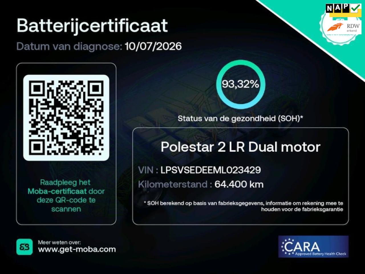 Polestar 2 - Long Range Dual Motor Launch Edition 78kWh 93% SOH Trekhaak 1e Eig NL-Auto Rijklaarprijs! - AutoWereld.nl